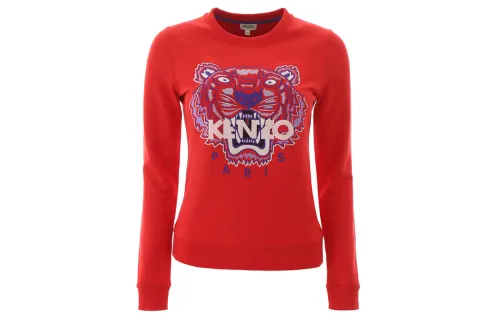KENZO Sweatshirts Women's Red Crew Neck Moderate Regular