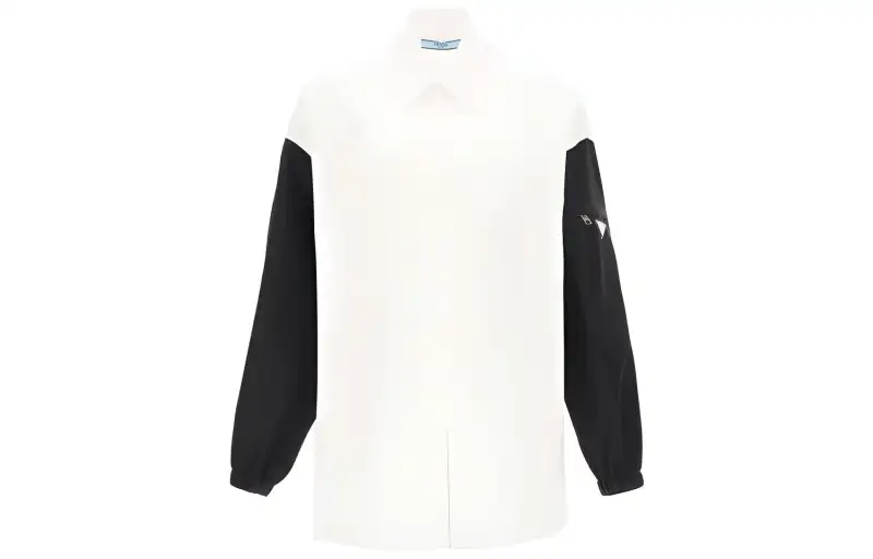 PRADA Shirts Women's White Lapel Moderate Other