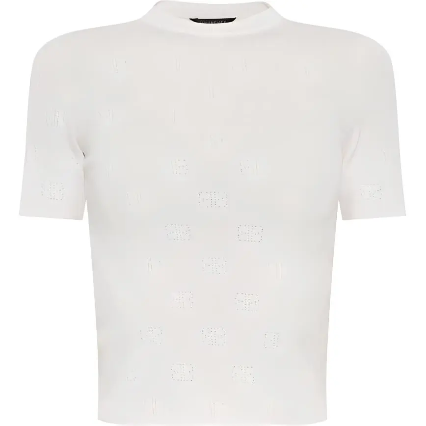 Balenciaga Bb Pointelle-knit T-shirt