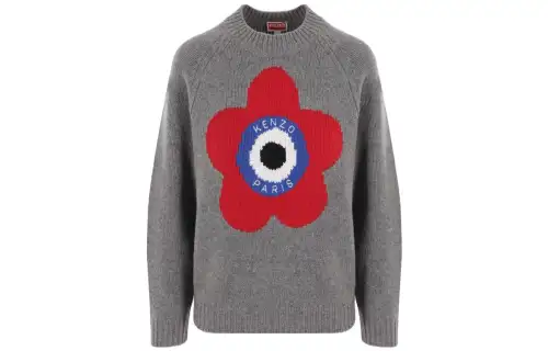 【Previous Season】Boke flower-motif wool jumper