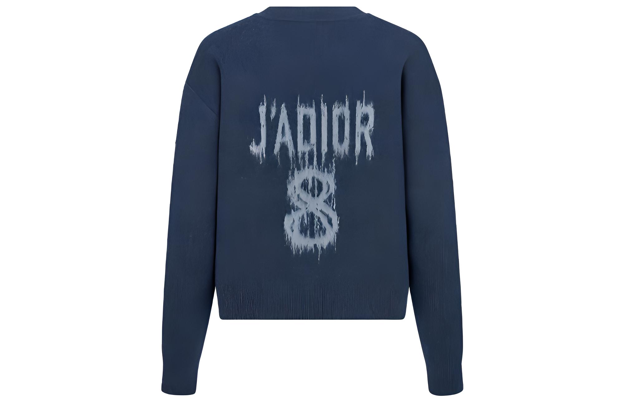 DIOR SS21 Loose Fit Sweater Women's Dark Blue