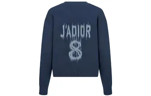 DIOR SS21 Loose Fit Sweater Women's Dark Blue