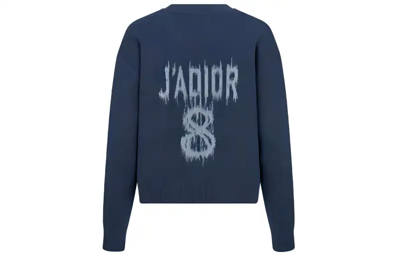 DIOR SS21 Loose Fit Sweater Women's Dark Blue