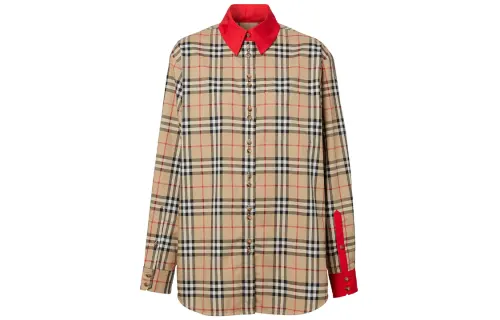 Burberry Shirts Women's Square Collar Moderate Other