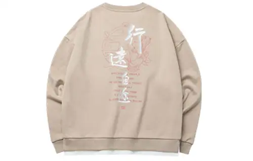 ANTA Life Collection Sweatshirts Women's Light Taupe Gray Crew Neck Moderate Regular