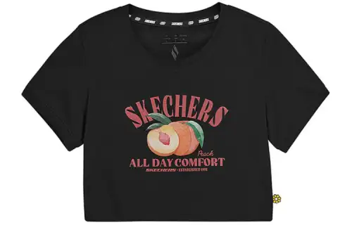 Skechers T Shirt Women's Carbon Black