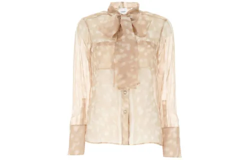 Burberry Shirts Women's Beige Scarf Collar Moderate Other