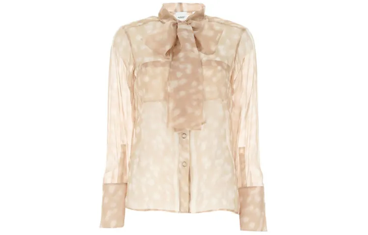 Burberry Shirts Women's Beige Scarf Collar Moderate Other