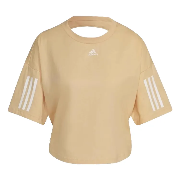 Adidas Drop Shoulder Sleeve T Shirt Women's Yellow