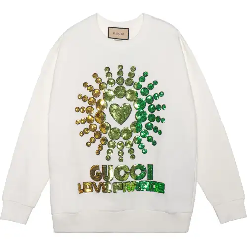 GUCCI Sweatshirts Women's White Crew Neck Moderate Other