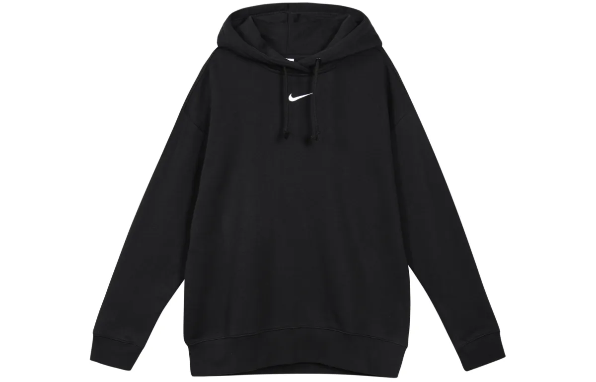 Nike Sweatshirts Women's Black Hooded Thickened Regular