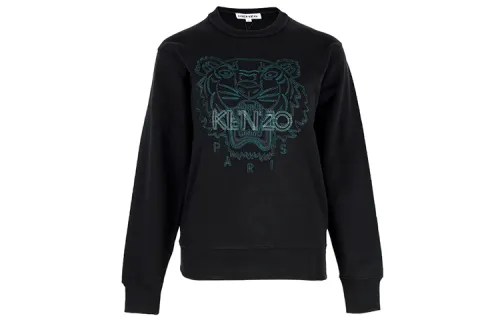 KENZO Sweatshirts Women's Black Crew Neck Moderate Regular