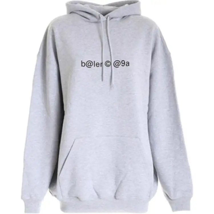 Balenciaga Sweatshirts Women's Gray Hooded Moderate Regular