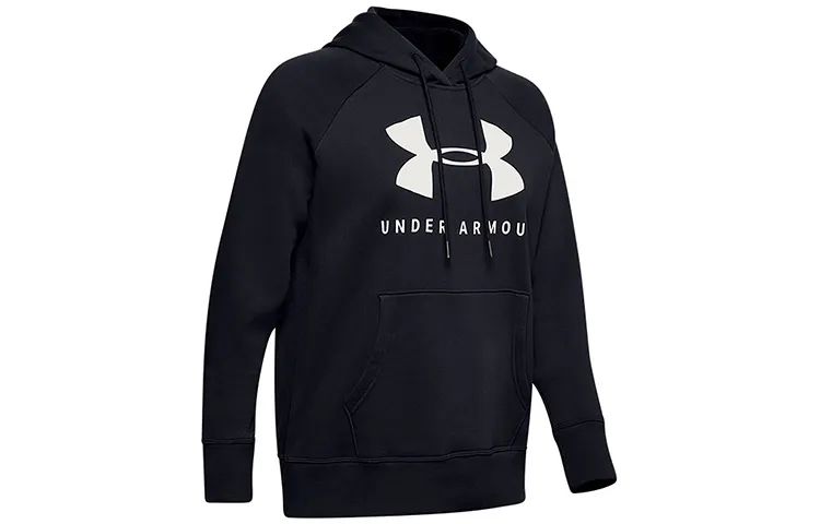 Under Armour Under Armour Rival Sportstyle Large Logo Print Fleece Sports Fleece Lined Hooded Pullover Sweatshirt