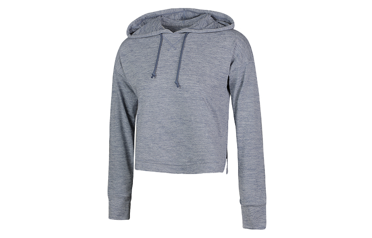 Женское худи Nike Yoga Jersey Crop (серо-синее)