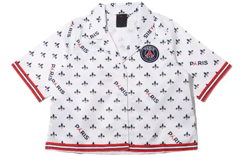 Jordan PSG Shirts Women's White Lapel Moderate Shirt
