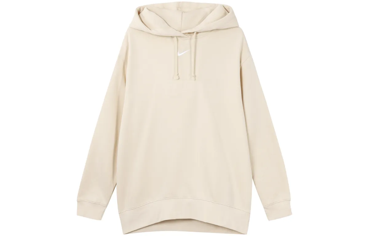 Nike Sweatshirts Women's Beige Hooded Thickened Regular