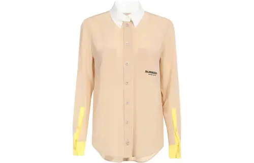 Burberry Shirts Women's Light Umber Lapel Moderate