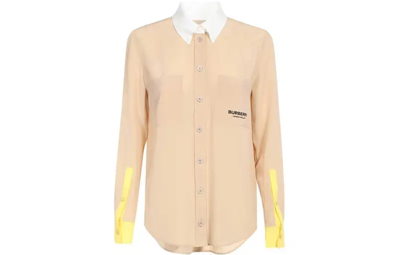 Burberry Shirts Women's Light Umber Lapel Moderate