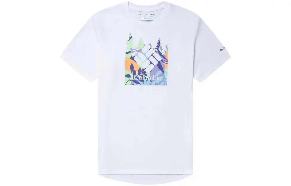 Columbia T-Shirts Women's White Crew Neck Moderate Straight Fit