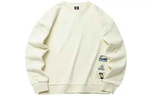 ANTA Life Collection Sweatshirts Women's Light Gray Yellow Crew Neck Moderate Regular