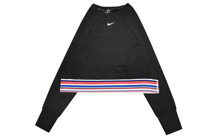 Nike Sweatshirts Women's Black Crew Neck Moderate Regular