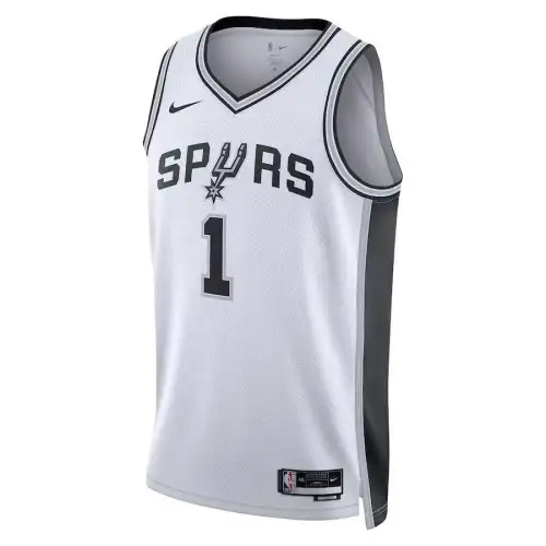 Nike NBA San Antonio Spurs Victor Wembanya Horse Association Edition Alphanumeric Sweat-wicking Soft Breathable Sleeveless Basketball Vest Universal White