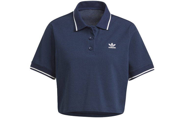 Женская футболка adidas Originals Retro Polo (темно-синяя)