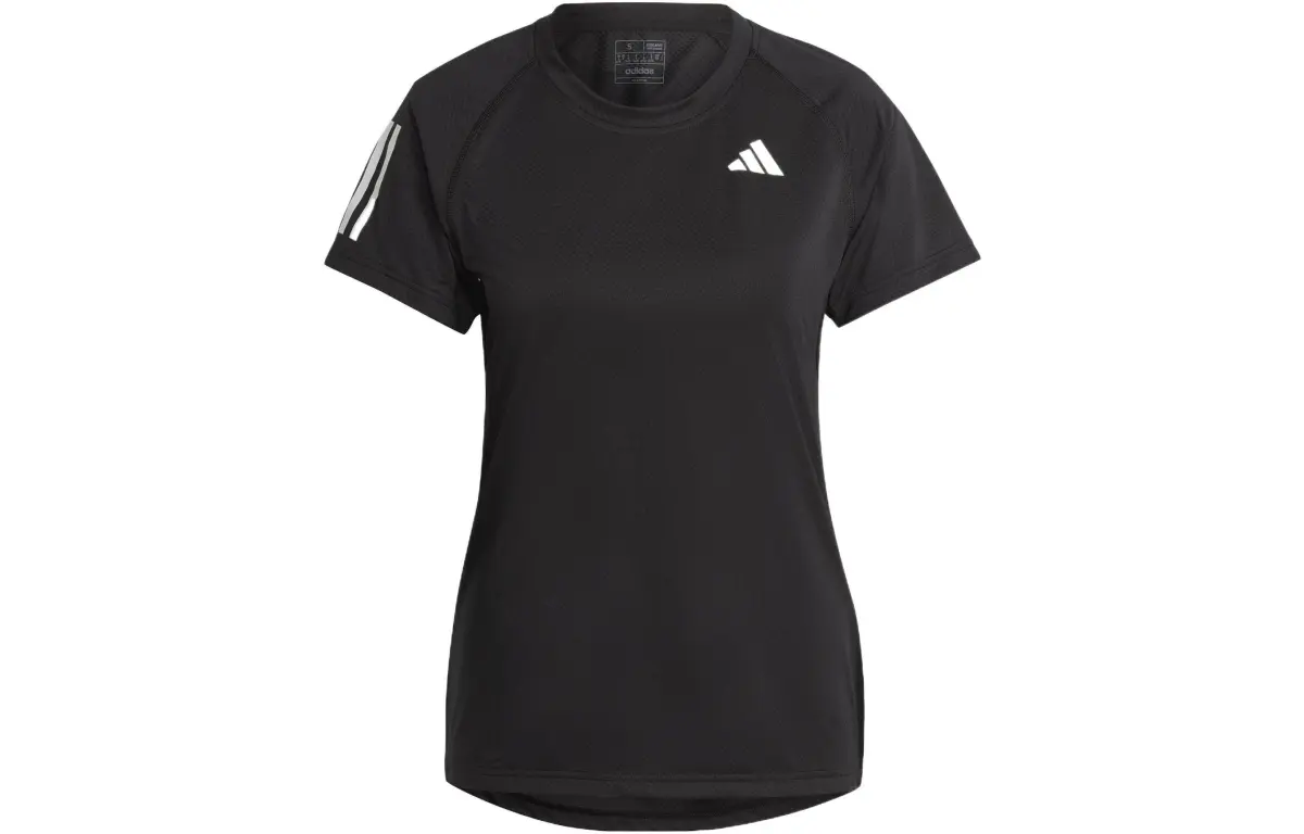 Adidas T-Shirts Women's Black Crew Neck Moderate Straight Fit