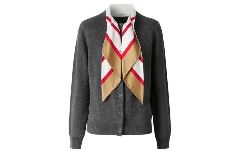 Burberry Cashmere Sweaters Women's Gray Moderate