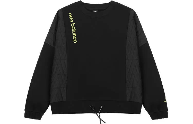 New Balance Sweatshirts Women's Black Crew Neck Moderate Regular