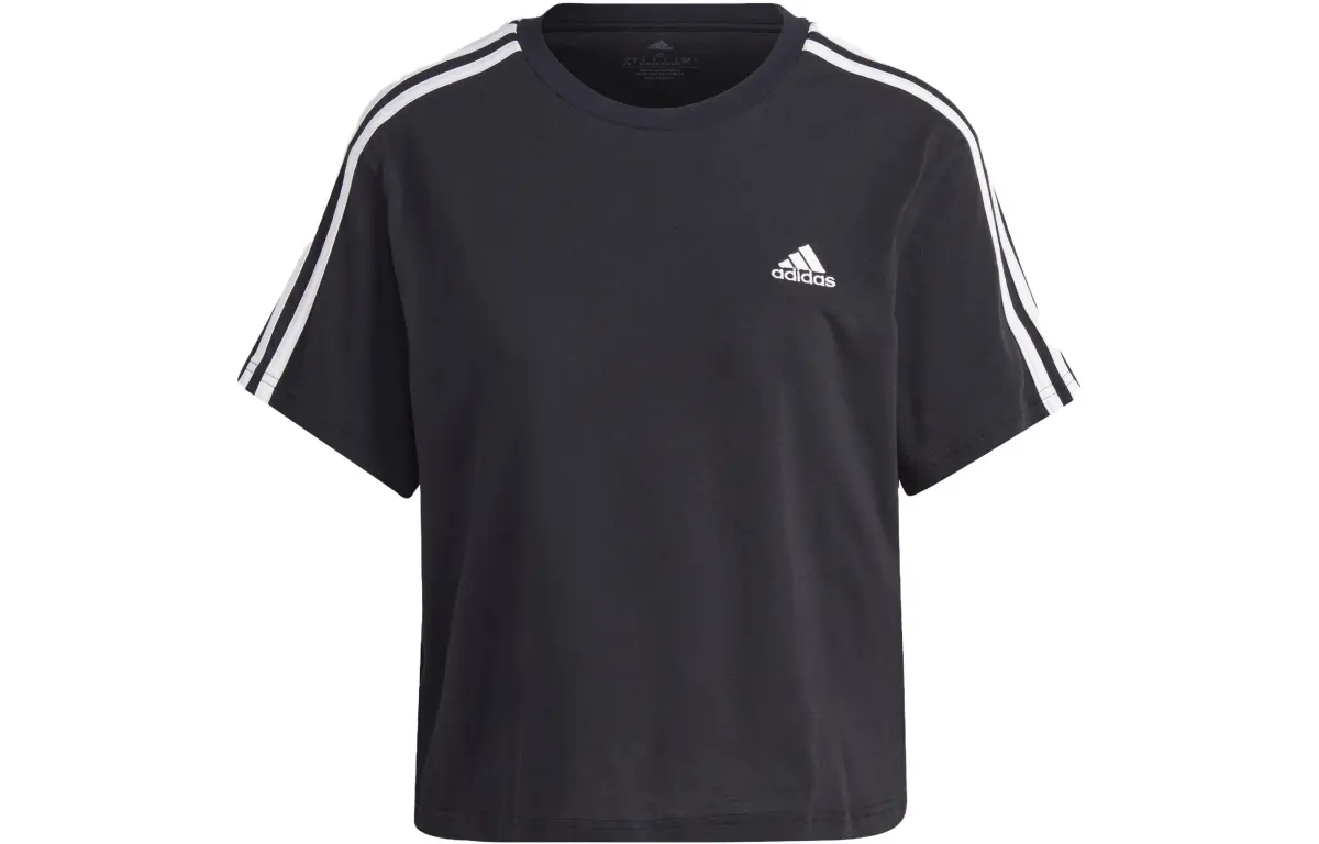 Adidas Drop Shoulder Sleeve T Shirt Women's Black