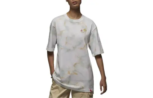 Jordan Drop Shoulder Sleeve T Shirt Women's White