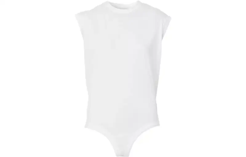 Burberry Bodysuits Women's White Crew Neck