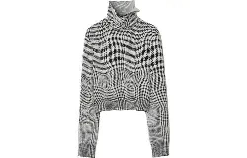 Burberry high-neck houndstooth jacquard jumper