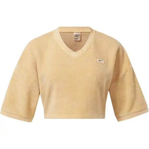 Reebok Drop Shoulder Sleeve T Shirt Women's Peach Fleece