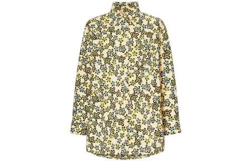 UNIQLO X Marni Women's Oversized L/S Flower Shirt Off White