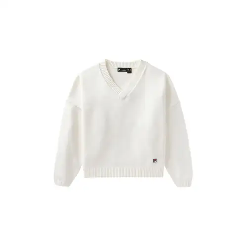 FILA Sweaters Women's White V Neck Moderate Other