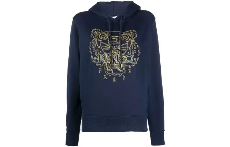 KENZO Sweatshirts Women's Blue Hooded Moderate Regular