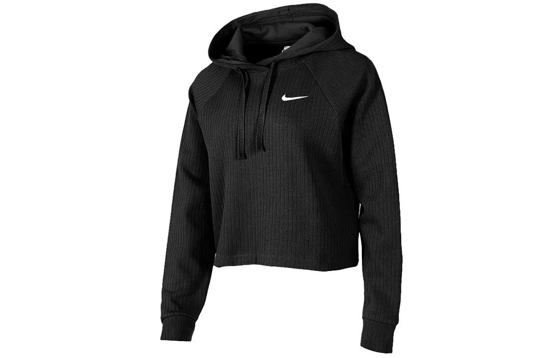 Nike Sweatshirts Women's Black Hooded Moderate Regular