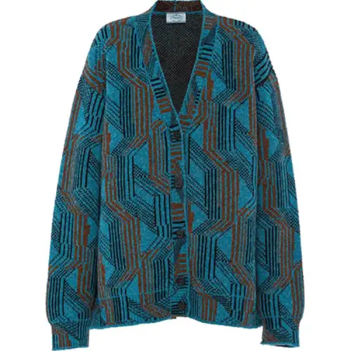 PRADA Loose Fit Knitwear Women's Blue