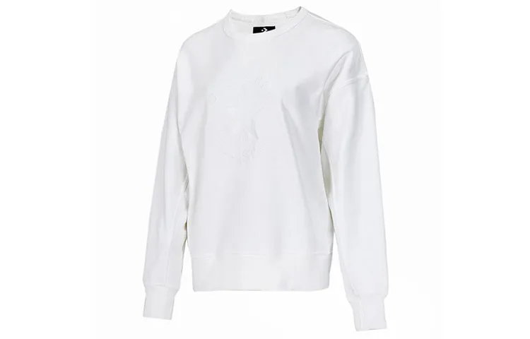 Converse Sweatshirts Women's White Crew Neck Moderate Regular