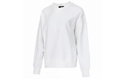 Converse Sweatshirts Women's White Crew Neck Moderate Regular