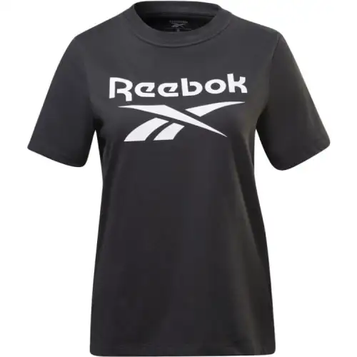 Reebok T Shirts Women's Black Crew Neck Moderate Straight Fit