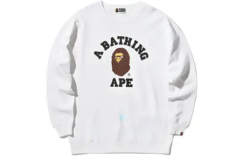 A BATHING APE Head Series Sweatshirt Women's White