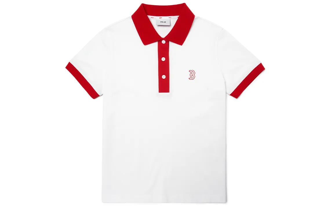 MLB Polo Shirts Women's White Polo Collar Moderate Other