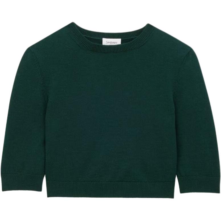 SAINT LAURENT Wool Cropped Top