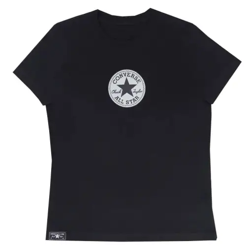 Converse T Shirts Women's Black Crew Neck Moderate Other