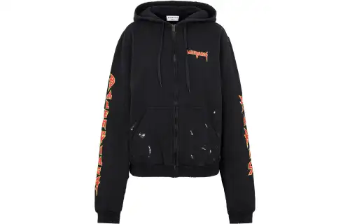Balenciaga Metal Vintage Oversized Hoodie Black/Multi