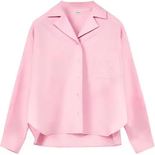 LOEWE Shirts Women's Pink Lapel Moderate Other